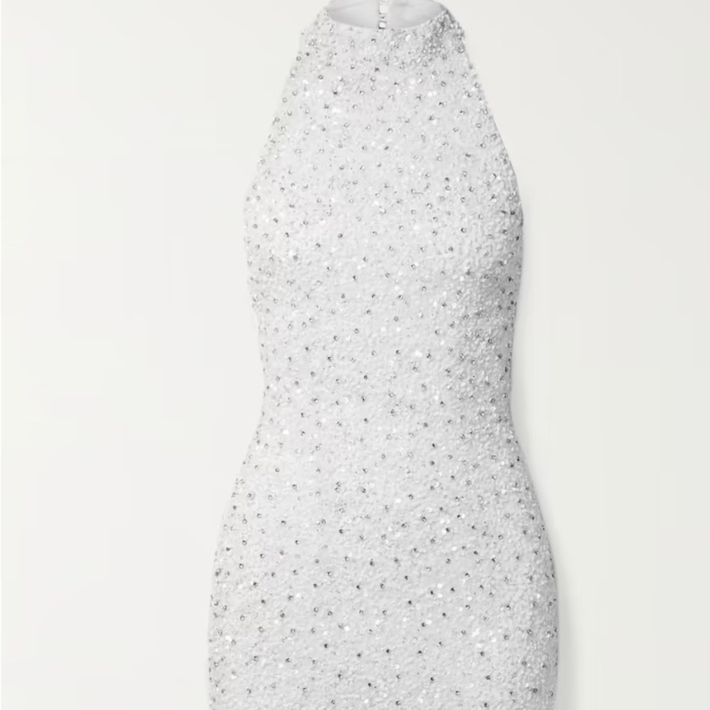 Retrofete Olivia embellished tulle halterneck gown